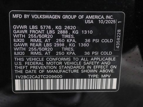 New 2026 Volkswagen Atlas Cross Sport SEL image 49