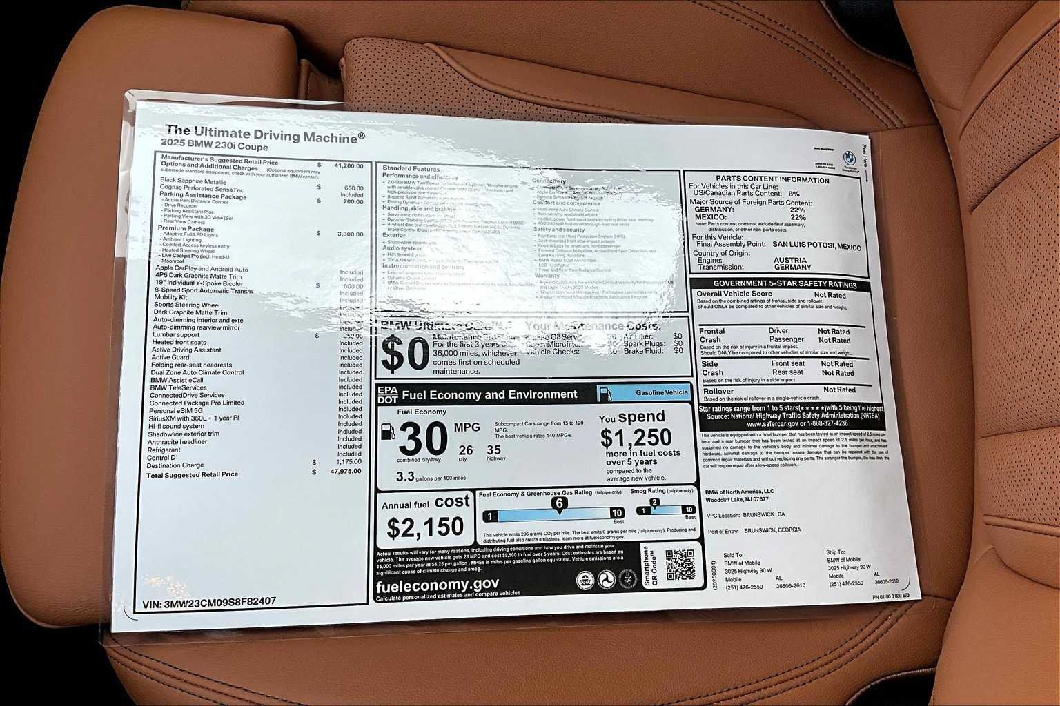 New 2025 BMW 230i Coupe w/ Premium Package RWD image 20