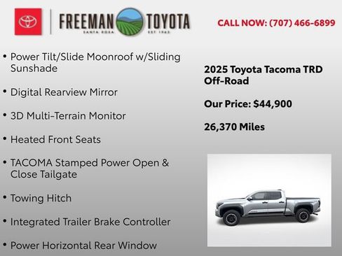 Used 2025 Toyota Tacoma TRD Off-Road w/ TRD Off Road Premium Package AWD/4WD image 13