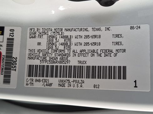 Certified 2024 Toyota Tundra TRD Pro AWD/4WD image 24