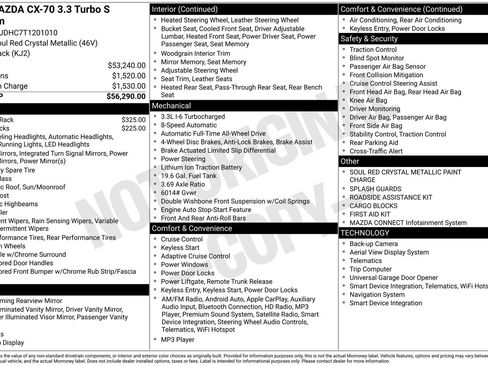 New 2026 MAZDA CX-70 3.3 Turbo S w/ Premium Package AWD/4WD image 22