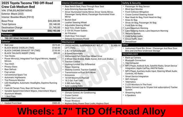 Used 2025 Toyota Tacoma TRD Off-Road AWD/4WD image 77