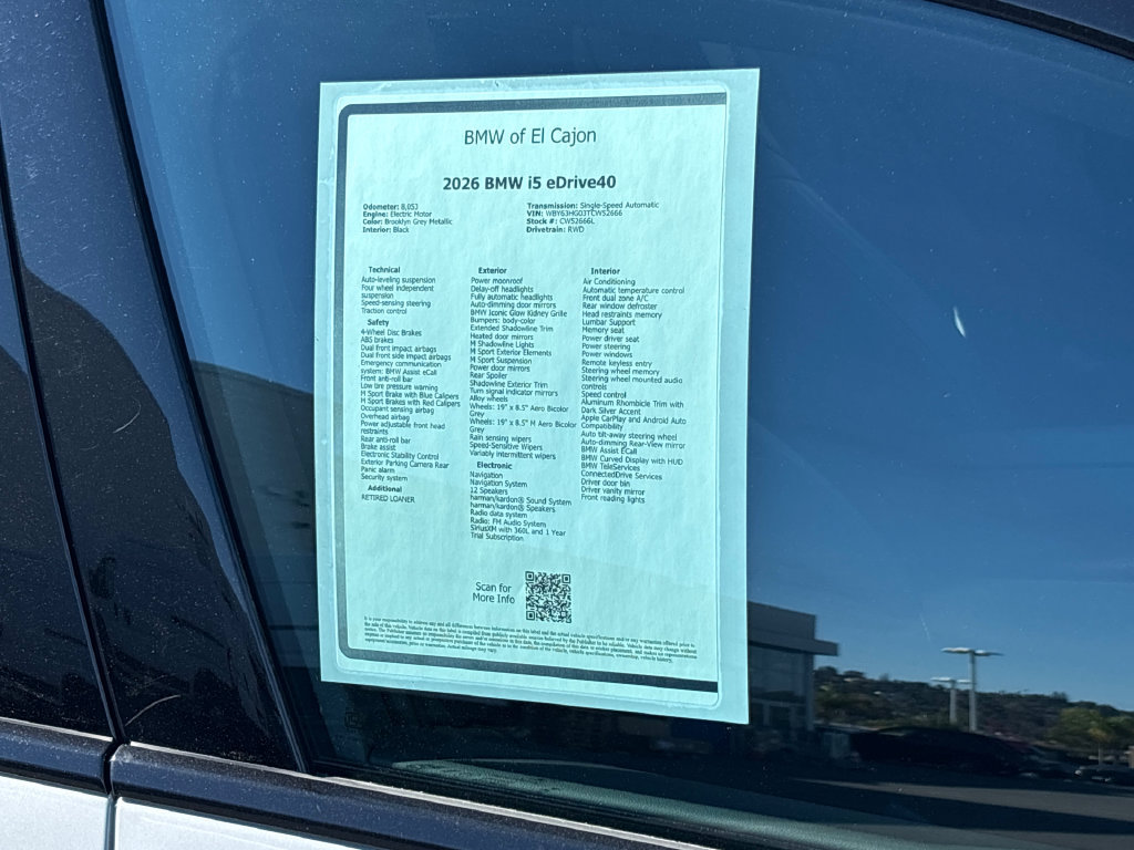 Used 2026 BMW i5 eDrive40 w/ M Sport Package RWD image 13