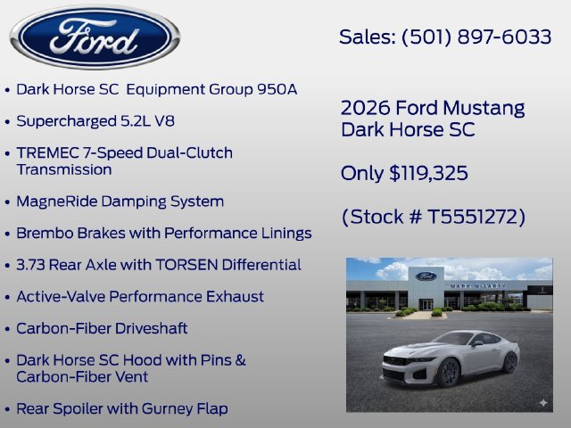 New 2026 Ford Mustang Dark Horse SC RWD image 6
