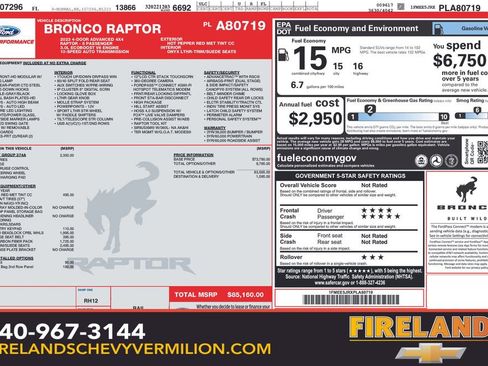 Used 2023 Ford Bronco Raptor image 2