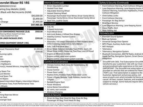 Used 2025 Chevrolet Blazer RS w/ Enhanced Convenience Package FWD image 5