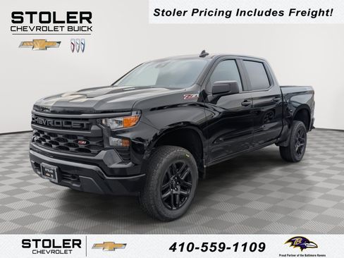 New 2026 Chevrolet Silverado 1500 Custom Trail Boss w/ Turbomax Blackout Package AWD/4WD image 1