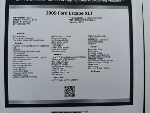 Used 2009 Ford Escape XLT FWD image 23