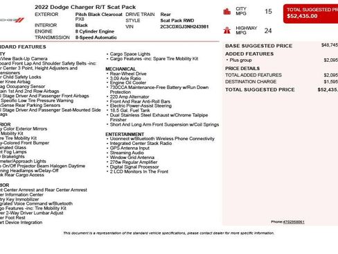 Used 2022 Dodge Charger Scat Pack w/ Plus Group RWD image 3