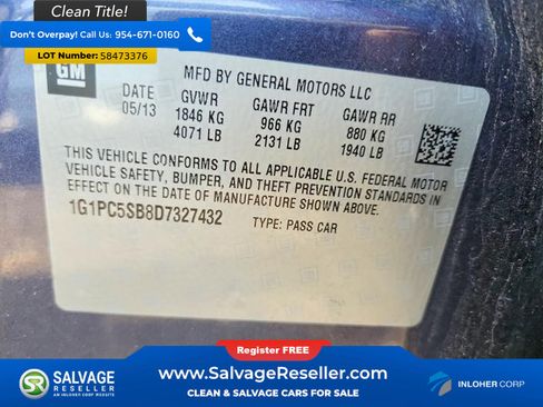Used 2013 Chevrolet Cruze LT w/ Technology Package FWD image 16