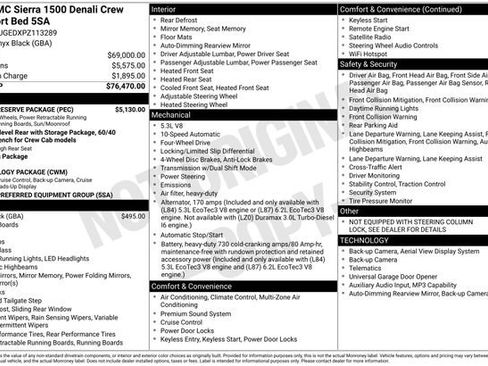 Used 2023 GMC Sierra 1500 Denali w/ Denali Reserve Package AWD/4WD image 2