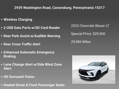 Used 2023 Chevrolet Blazer LT w/ Sound & Technology Package AWD/4WD image 9