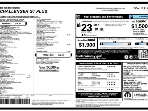Certified 2023 Dodge Challenger GT w/ Plus Package RWD image 5