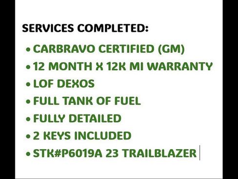 Certified 2023 Chevrolet TrailBlazer RS w/ Sun and Liftgate Package FWD image 9