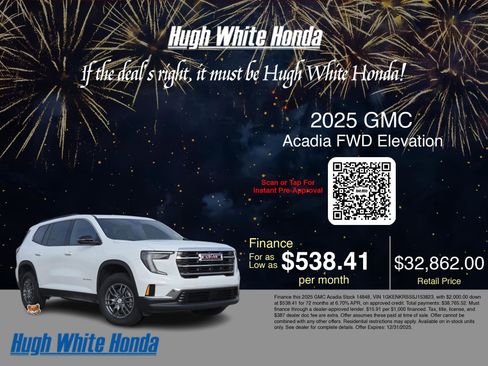 Used 2025 GMC Acadia Elevation image 3