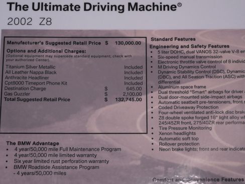Used 2002 BMW Z8 RWD image 24