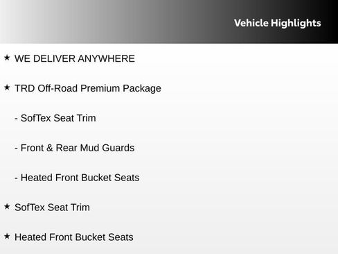 Used 2024 Toyota Tundra SR5 w/ TRD Off-Road Premium Package RWD image 9