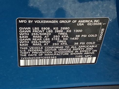 New 2026 Volkswagen Atlas SE image 10