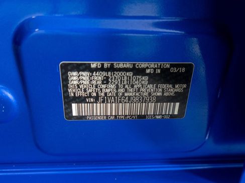 Used 2018 Subaru WRX Limited w/ WRX Sport Package image 35