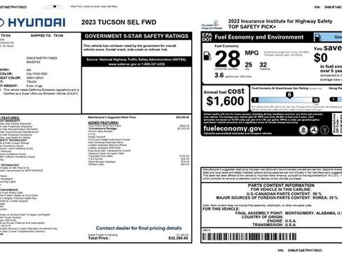 Used 2023 Hyundai Tucson SEL w/ Convenience Package image 33