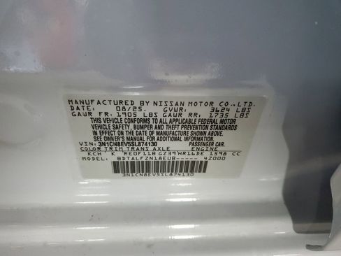 New 2025 Nissan Versa SV w/ Trunk Package image 34