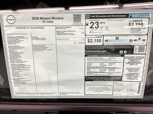 New 2026 Nissan Murano SV AWD/4WD image 38