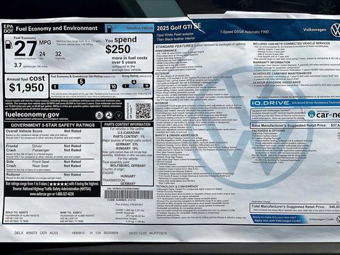 New 2025 Volkswagen GTI SE image 19