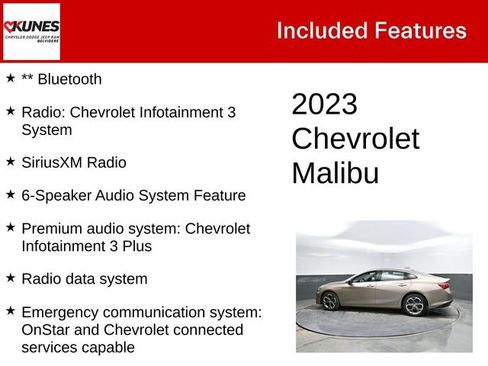 Used 2023 Chevrolet Malibu LT w/ Driver Confidence Package image 3