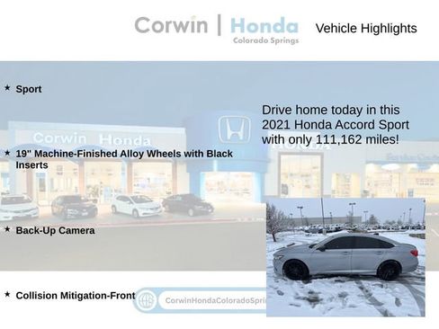 Used 2021 Honda Accord Sport image 6