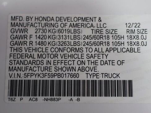 Used 2023 Honda Ridgeline RTL image 29