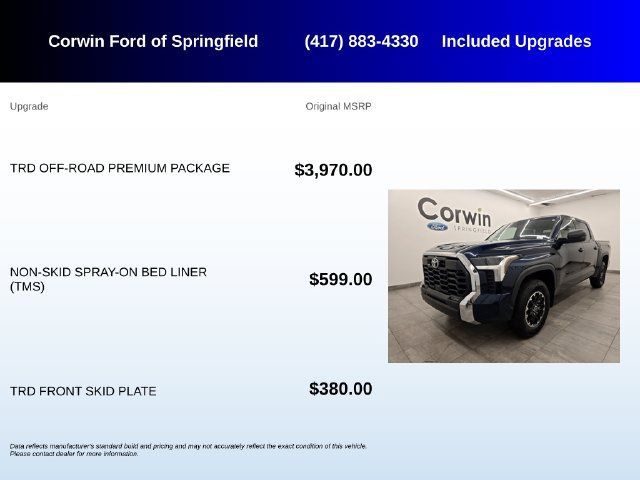 Used 2024 Toyota Tundra SR5 w/ TRD Off-Road Premium Package AWD/4WD image 5