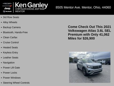 Used 2021 Volkswagen Atlas SEL Premium image 5