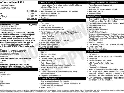 Used 2021 GMC Yukon Denali w/ Denali Premium Package RWD image 4