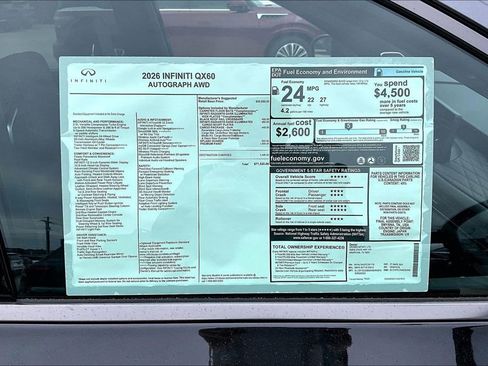 New 2026 INFINITI QX60 Autograph w/ Dark Cargo Package image 24