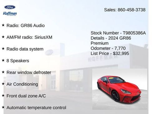 Used 2024 Toyota GR86 Premium RWD image 5