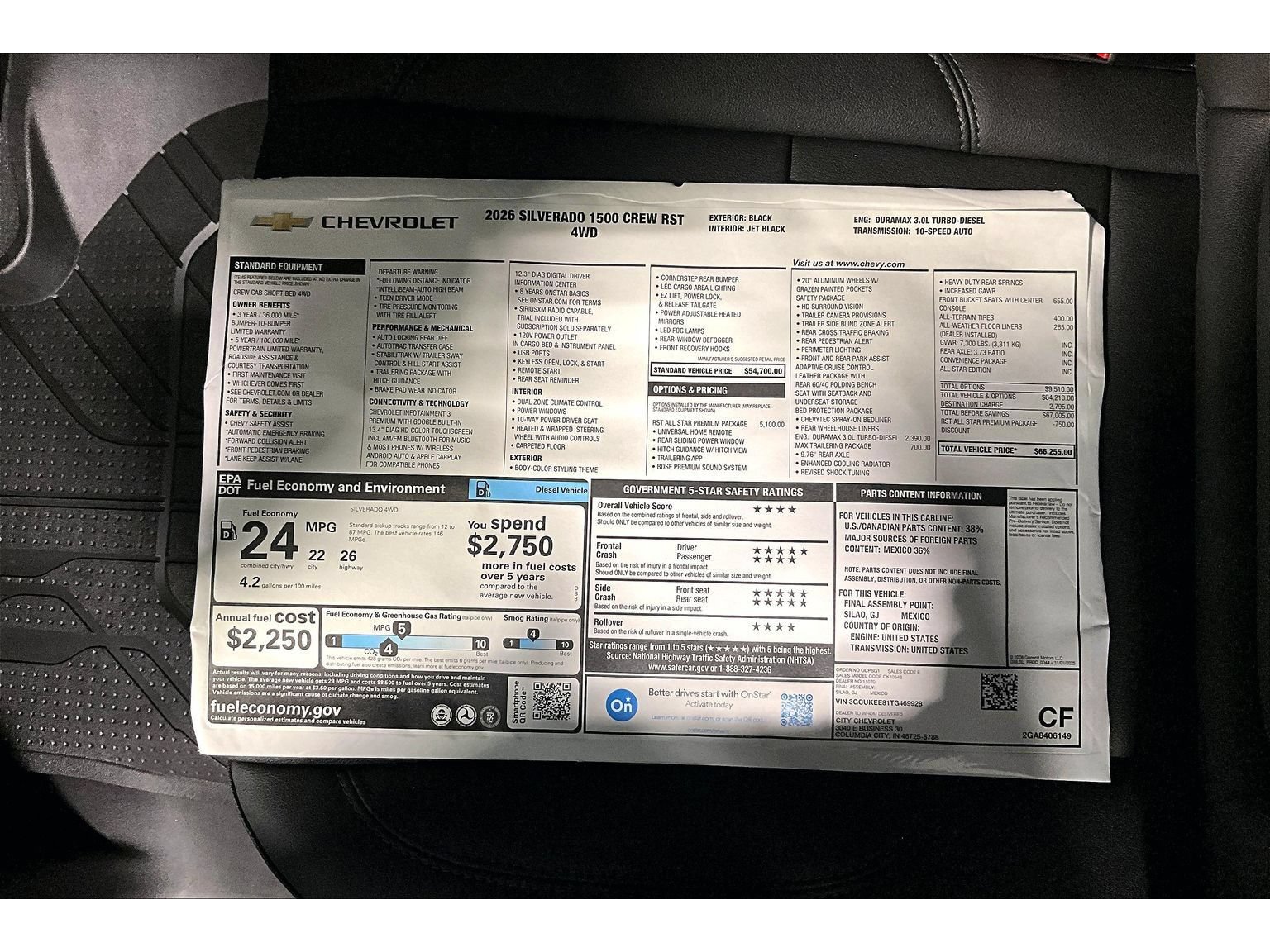 New 2026 Chevrolet Silverado 1500 RST w/ RST All Star Premium Package AWD/4WD image 15