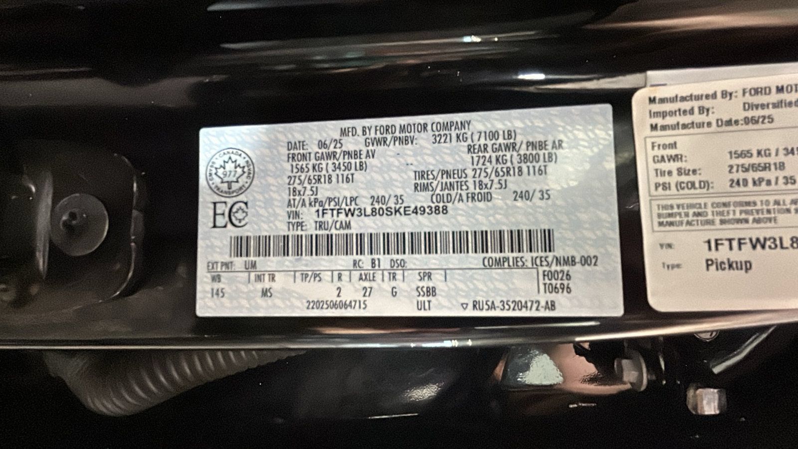 Used 2025 Ford F150 XLT w/ Equipment Group 301A Standard AWD/4WD image 11