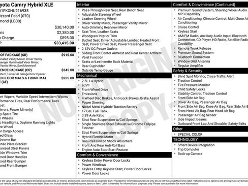 Used 2017 Toyota Camry XLE w/ Moonroof Package FWD image 28