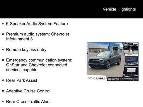 Certified 2024 Chevrolet Trax RS w/ Driver Confidence Package image 5