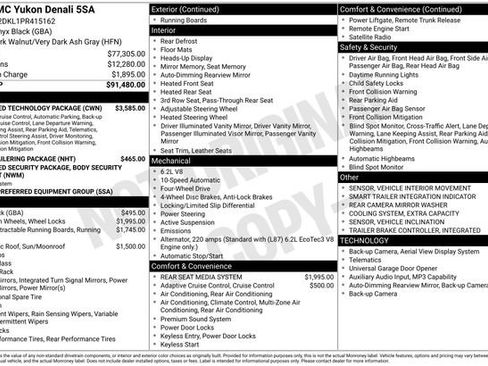 Used 2023 GMC Yukon Denali w/ Advanced Technology Package AWD/4WD image 40