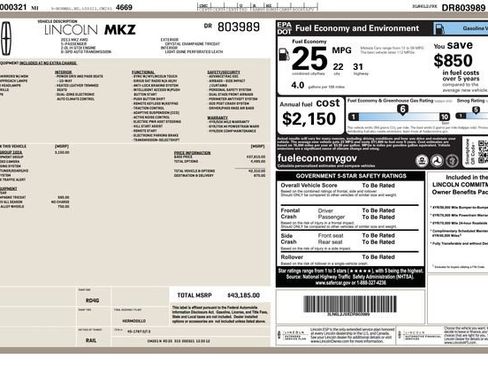 Used 2013 Lincoln MKZ AWD image 1