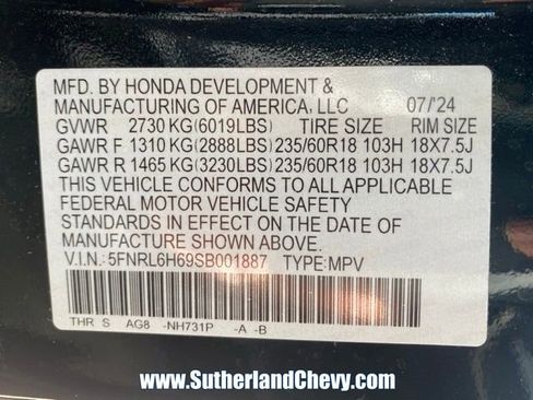 Used 2025 Honda Odyssey EX-L image 48