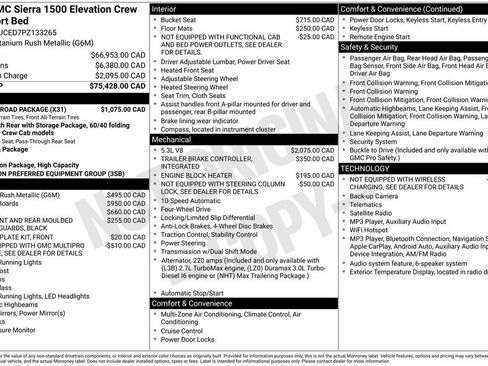 Used 2023 GMC Sierra 1500 Elevation w/ X31 Off-Road Package AWD/4WD image 5
