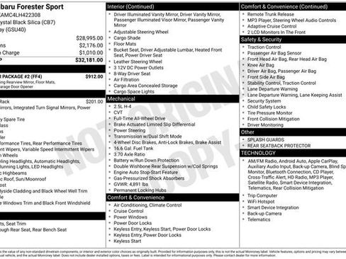 Used 2020 Subaru Forester Sport w/ Popular Package #2 image 34