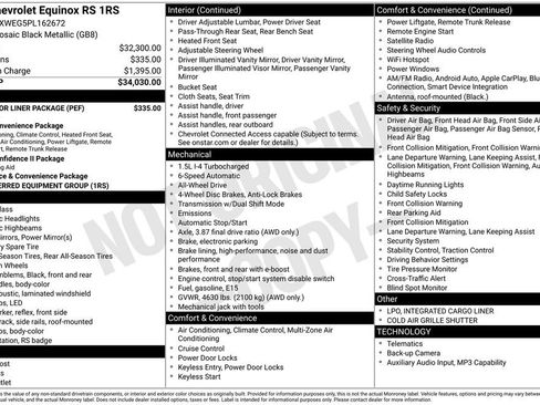 Used 2023 Chevrolet Equinox RS w/ LPO, Floor Liner Package AWD/4WD image 12