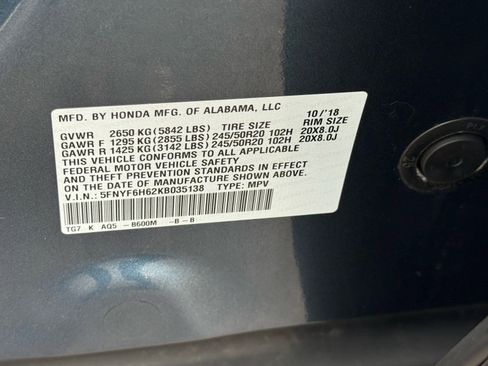 Used 2019 Honda Pilot Touring image 40