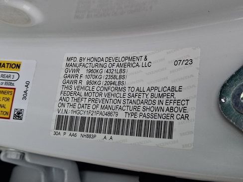 Certified 2023 Honda Accord LX image 28
