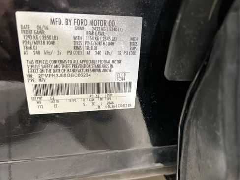 Used 2016 Ford Edge SEL w/ Equipment Group 201A FWD image 30