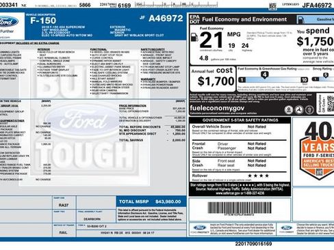 Used 2018 Ford F150 XL w/ Equipment Group 101A Mid AWD/4WD image 3