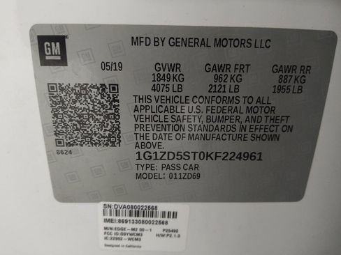 Used 2019 Chevrolet Malibu LT w/ Leather Package FWD image 33